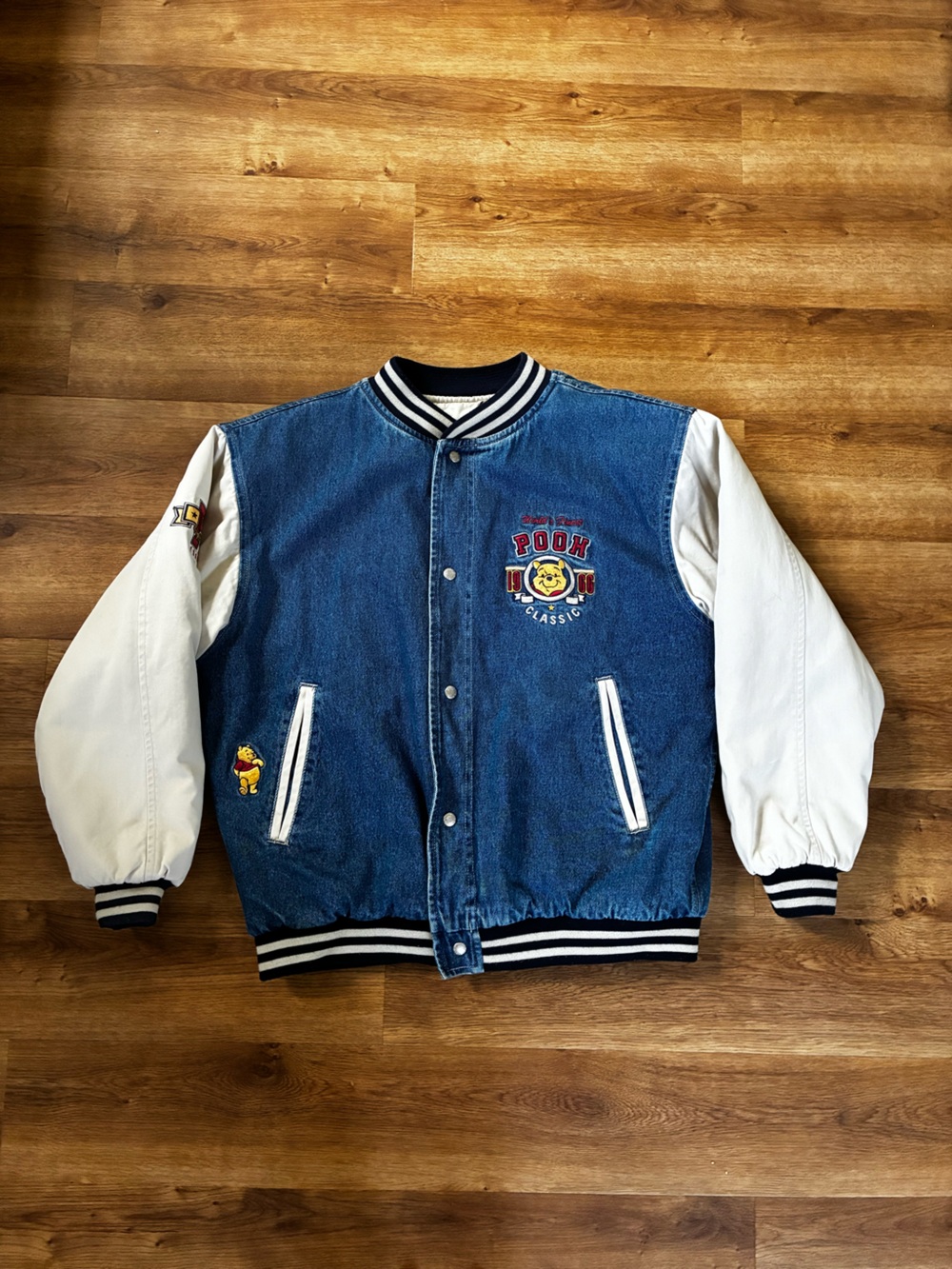 Vintage Disney Store Winnie the Pooh Letterman Varsity Jacket